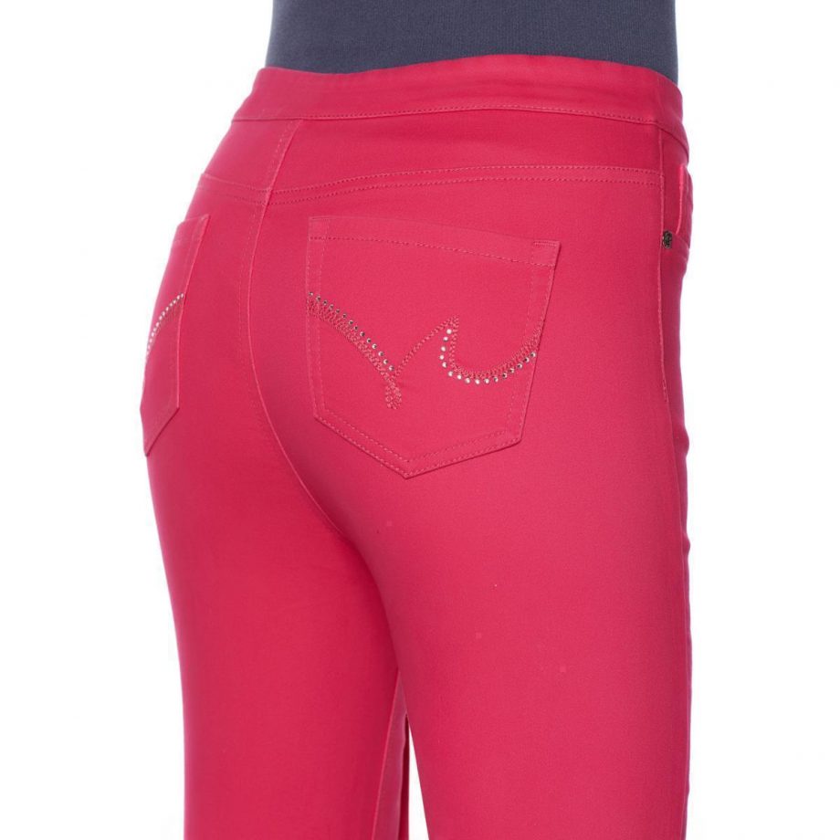 DIANE GILMAN Size PM Virtual Stretch Dolphin-Hem Cropped Jegging WHITE