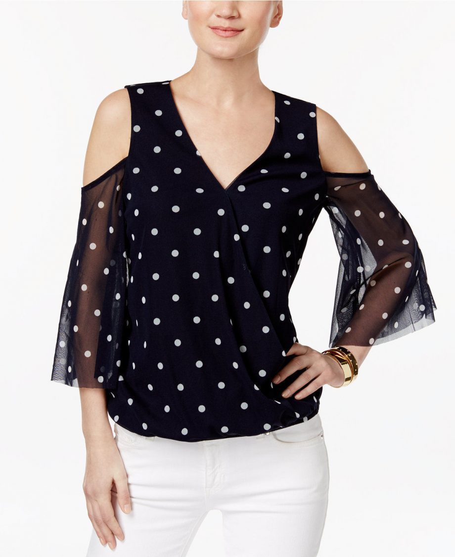 INC INTERNATIONAL CONCEPTS Size S Ribbed V-Neck Top BLACK