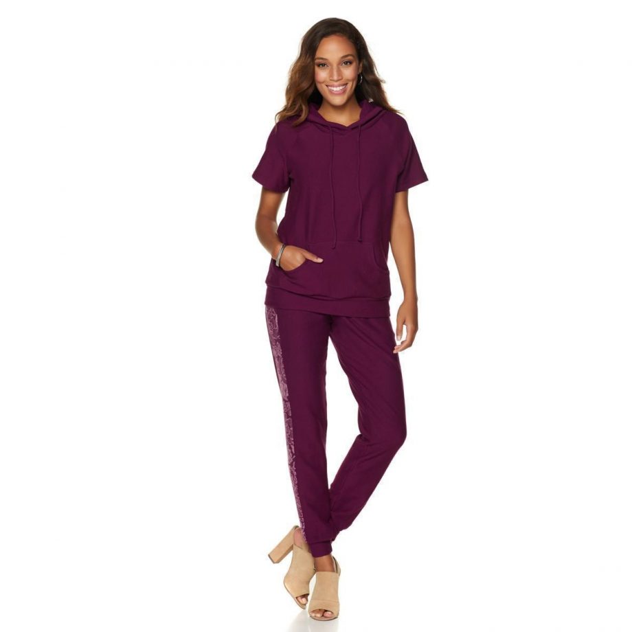 LISA KLINE Size 1X Vintage Pullover Hoodie BLACK