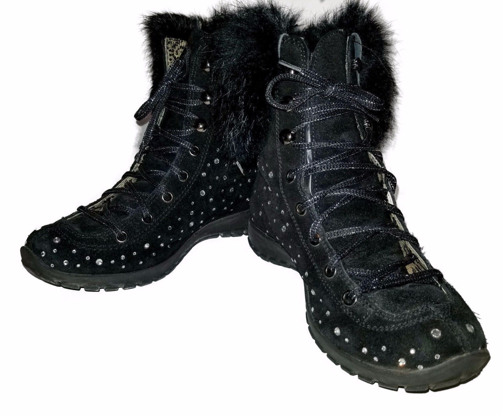 ROBERTO CAVALLI US Size 1 ANGELS FUR Trim Boots Girls Euro Size 32 ...