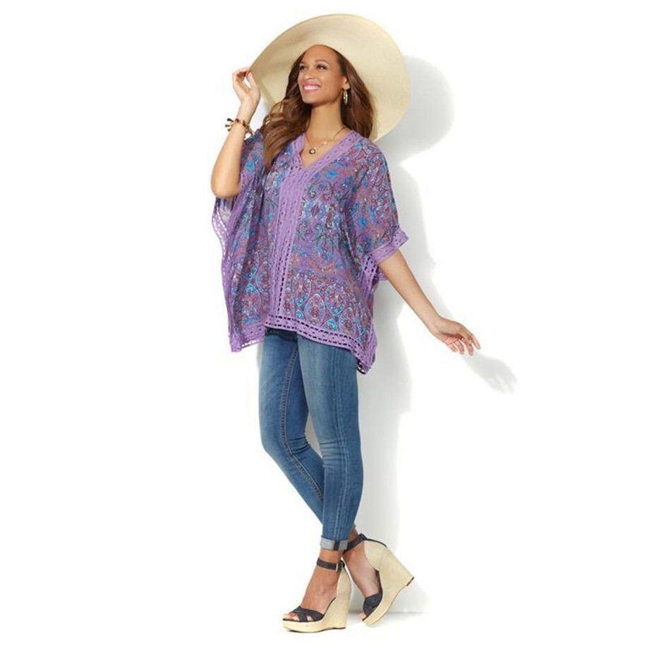 LIZ LANGE Size XL Sun Sational Caftan and Tank Set MIDNIGHT BLUE
